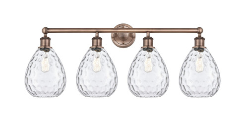 Edison Four Light Bath Vanity in Antique Brass (405|6164WABG372)