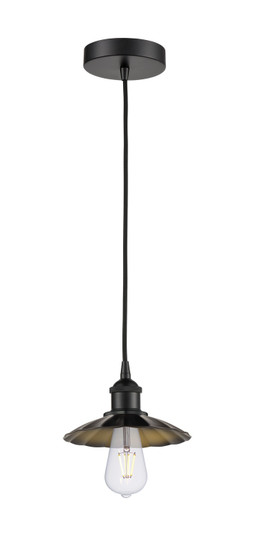 Edison One Light Mini Pendant in Matte Black (405|6161PBKM17BK)