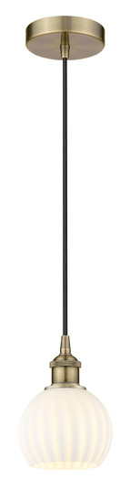 Edison One Light Mini Pendant in Antique Brass (405|6161PABG12176WV)