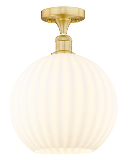 Edison LED Semi-Flush Mount in Satin Gold (405|6161FSGG121712WV)