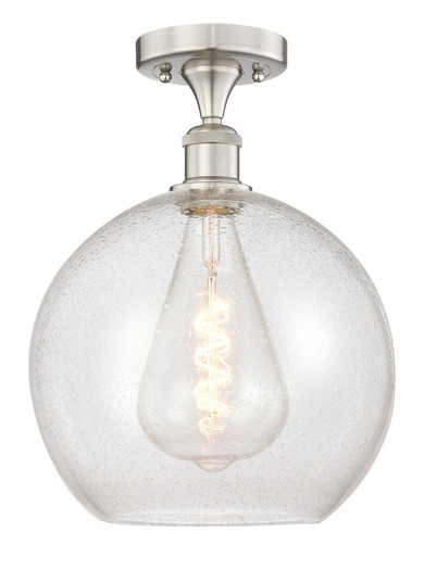 Edison One Light Semi-Flush Mount in Satin Gold (405|6161FSGG121612WM)