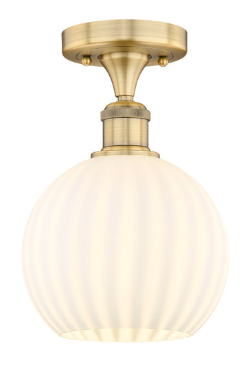 Edison One Light Semi-Flush Mount in Brushed Brass (405|6161FBBG12178WV)