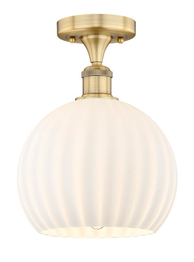 Edison One Light Semi-Flush Mount in Brushed Brass (405|6161FBBG121710WV)