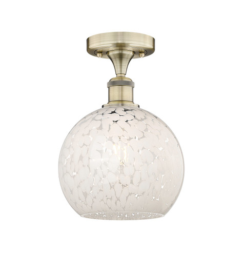 Edison One Light Semi-Flush Mount in Antique Brass (405|6161FABG12168WM)