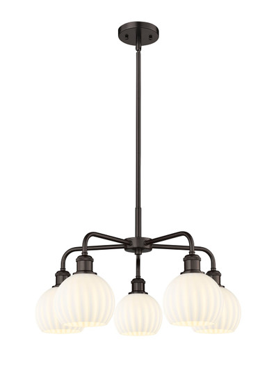 Ballston Five Light Chandelier in Oil Rubbed Bronze (405|5165CROBG12176WV)