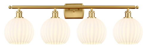 Ballston Four Light Bath Vanity in Satin Gold (405|5164WSGG12178WV)