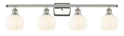 Ballston Four Light Bath Vanity in Polished Nickel (405|5164WPNG12176WV)