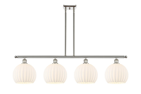 Ballston Four Light Island Pendant in Polished Nickel (405|5164IPNG121710WV)