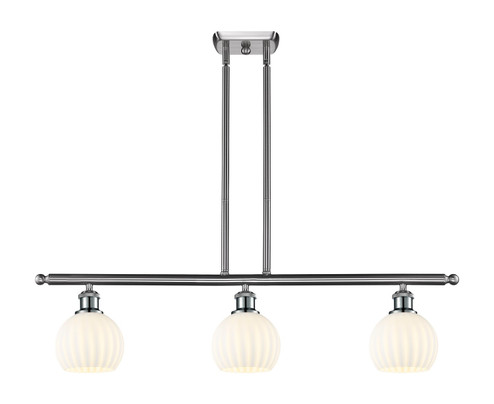 Ballston Three Light Island Pendant in Antique Brass (405|5163IABG12166WM)