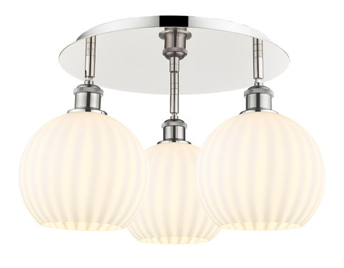 Ballston Three Light Semi-Flush Mount in Polished Nickel (405|5163CPNG12178WV)