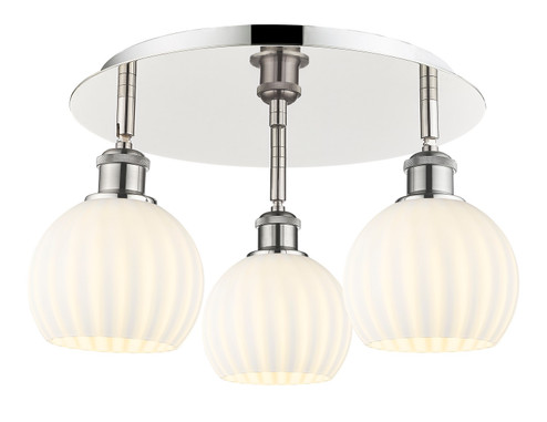 Ballston Three Light Semi-Flush Mount in Polished Nickel (405|5163CPNG12176WV)