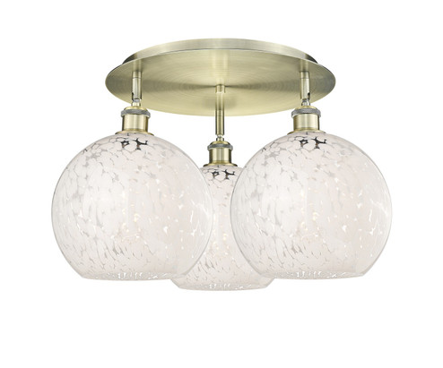 Ballston Three Light Semi-Flush Mount in Antique Brass (405|5163CABG121610WM)