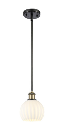 Ballston One Light Mini Pendant in Black Antique Brass (405|5161SBABG12176WV)
