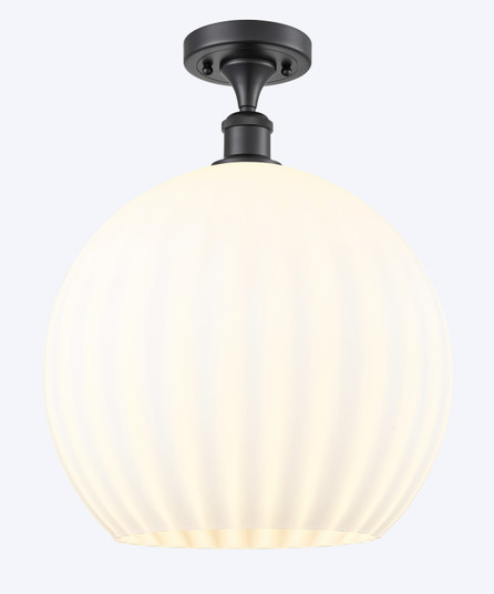 Ballston One Light Semi-Flush Mount in Matte Black (405|5161CBKG121714WV)