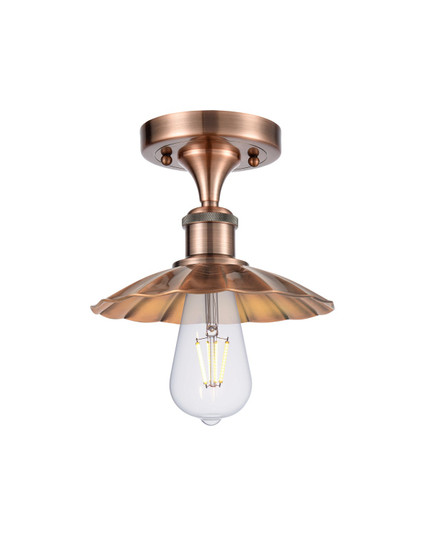 Ballston One Light Semi-Flush Mount in Antique Copper (405|5161CACM17AC)