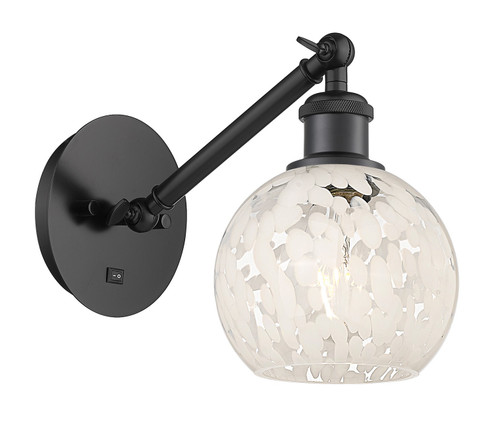 Ballston One Light Wall Sconce in Matte Black (405|3171WBKG12166WM)