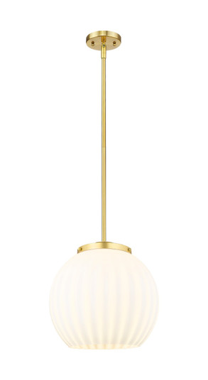 Essex One Light Pendant in Black Antique Brass (405|2211SBABG121314CL)