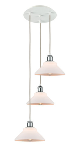 Ballston LED Pendant in White Polished Chrome (405|113B3PWPCG131)