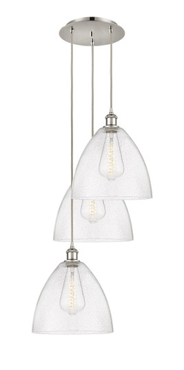 Ballston Three Light Pendant in Brushed Satin Nickel (405|113B3PSNGBD124)