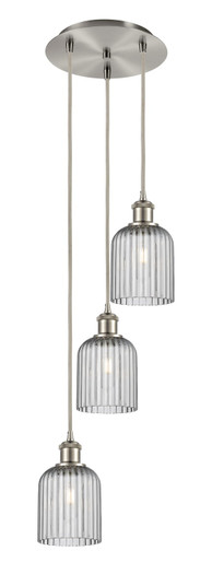 Ballston Three Light Pendant in Brushed Satin Nickel (405|113B3PSNG5595CL)
