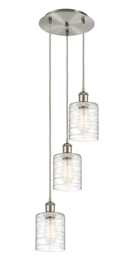 Ballston Three Light Pendant in Brushed Satin Nickel (405|113B3PSNG1113)