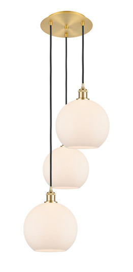 Ballston Three Light Pendant in Satin Gold (405|113B3PSGG12110)