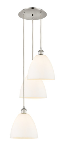Ballston Three Light Pendant in Polished Nickel (405|113B3PPNGBD91)