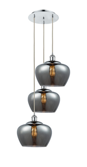 Ballston Three Light Pendant in Polished Chrome (405|113B3PPCG93L)