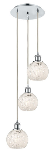 Ballston Three Light Pendant in Polished Chrome (405|113B3PPCG12166WM)