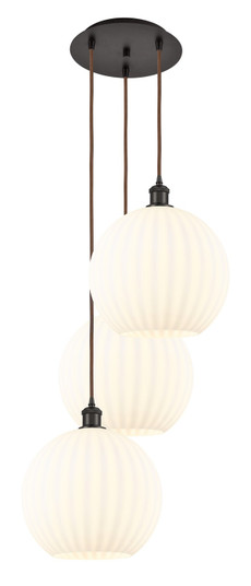 Ballston Three Light Pendant in Oil Rubbed Bronze (405|113B3POBG121712WV)