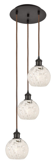 Ballston Three Light Pendant in Oil Rubbed Bronze (405|113B3POBG12166WM)