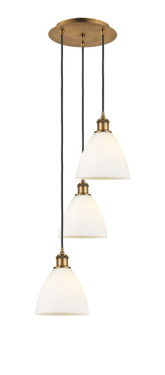 Ballston Three Light Pendant in Brushed Brass (405|113B3PBBGBD751)