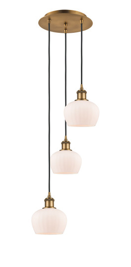 Ballston Three Light Pendant in Brushed Brass (405|113B3PBBG91)