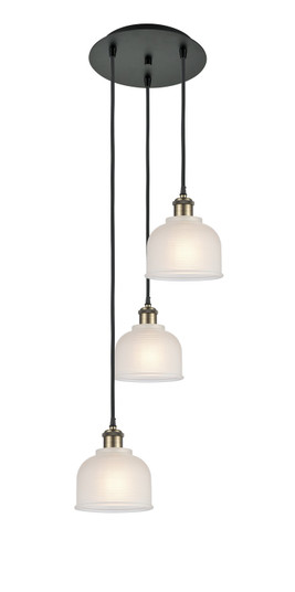 Ballston LED Pendant in Black Antique Brass (405|113B3PBABG411)