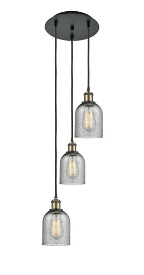 Ballston Three Light Pendant in Black Antique Brass (405|113B3PBABG257)