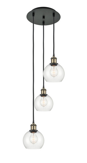 Ballston LED Pendant in Black Antique Brass (405|113B3PBABG1226)