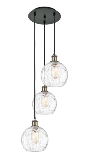 Ballston Three Light Pendant in Black Antique Brass (405|113B3PBABG12158)