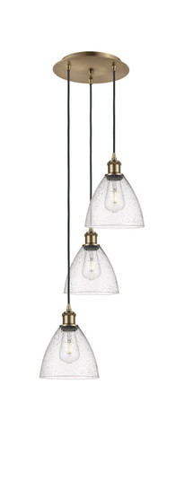Ballston Three Light Pendant in Antique Brass (405|113B3PABGBD754)