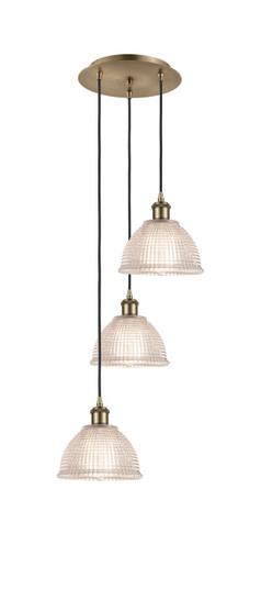 Ballston LED Pendant in Antique Brass (405|113B3PABG422)