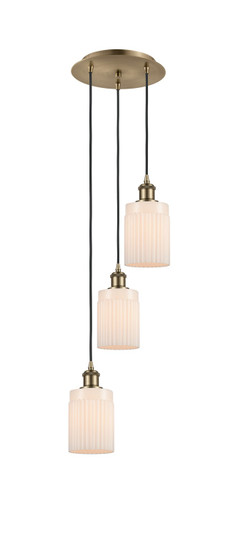 Ballston Three Light Pendant in Antique Brass (405|113B3PABG341)