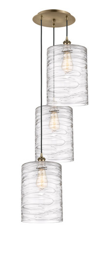 Ballston Three Light Pendant in Antique Brass (405|113B3PABG1113L)