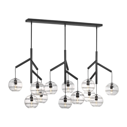 Sedona LED Chandelier in Nightshade Black (182|700SDNMPL3CBLED927)