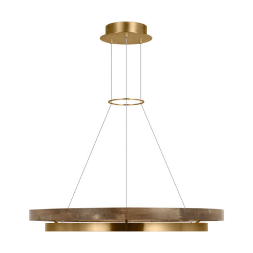 Grace LED Chandelier in Natural Brass/ Weathered Oak (182|700GRC36NBWLED930)