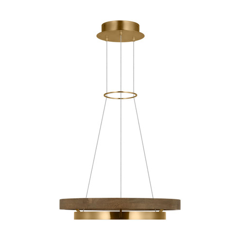 Grace LED Chandelier in Natural Brass/ Weathered Oak (182|700GRC24NBWLED930)