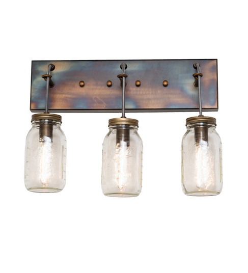 Mason Jar Three Light Vanity in Light Burnished Antique Copper (57|259052)