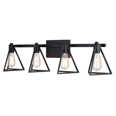 Ravenna Four Light Vanity in Matte Black (63|W0446)
