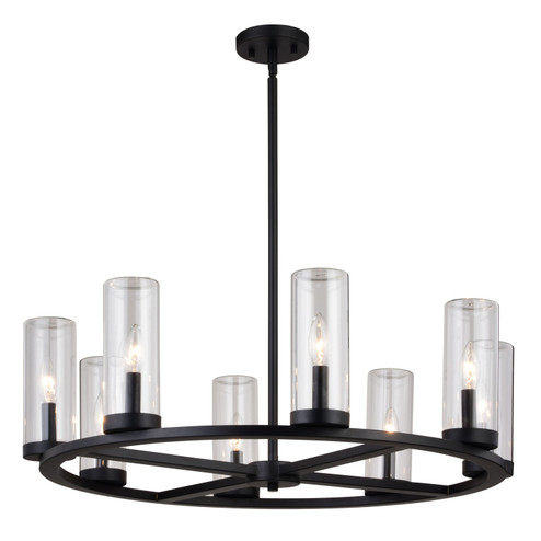 Grantley Eight Light Chandelier in Matte Black (63|H0291)