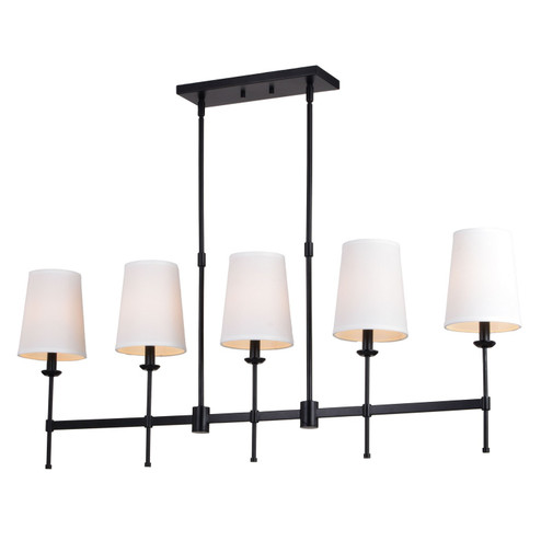Camden Five Light Linear Chandelier in Matte Black (63|H0289)