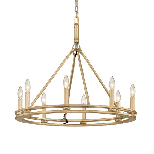 Sutton Eight Light Chandelier in Champagne Leaf (67|F6246CPL)