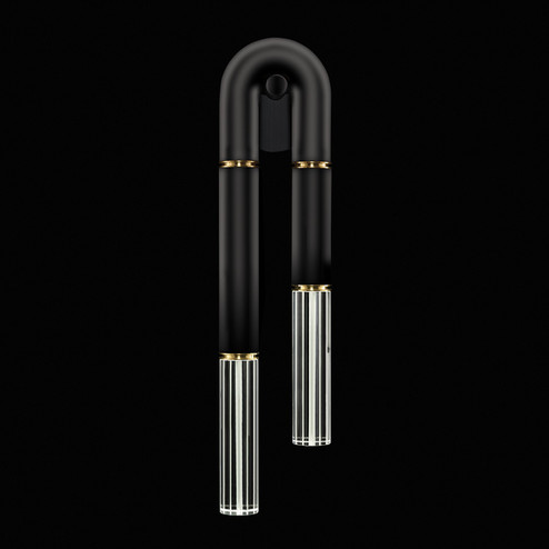 Antonia LED Wall Sconce in Black/Brass/No Parchment (48|922550110ST)
